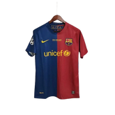 Camisa Retrô Barcelona I Home Nike 2008/09 UEFA Champions League Azul e Grená