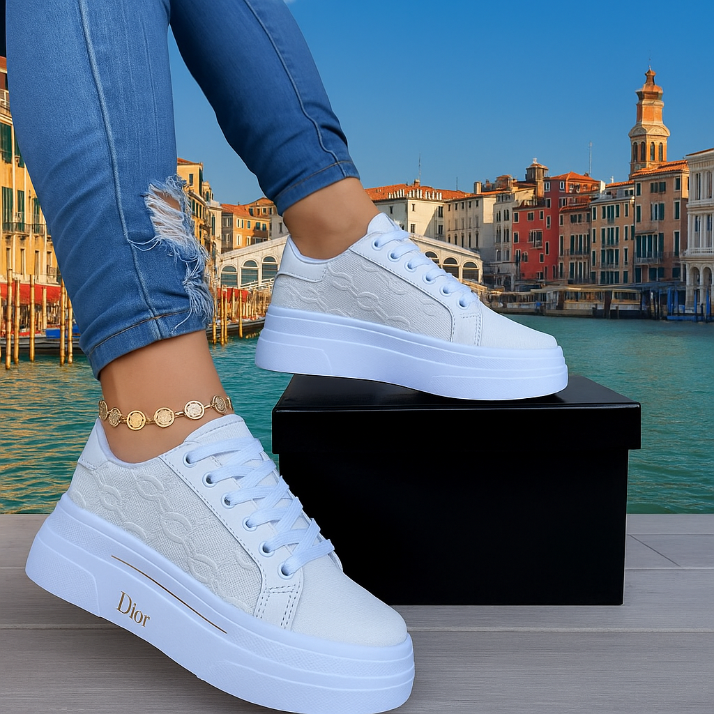 Nuevos Tenis DIOR Suela Alta para Mujer