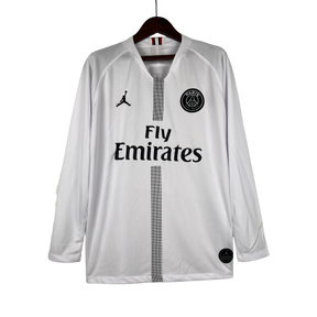 Camisa Branca Air Jordan Psg Retrô Manga Longa - 17/18- Branco