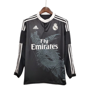 Camisa Retrô Real Madrid Manga Longa III Third Adidas 2014/15 Masculino Preto