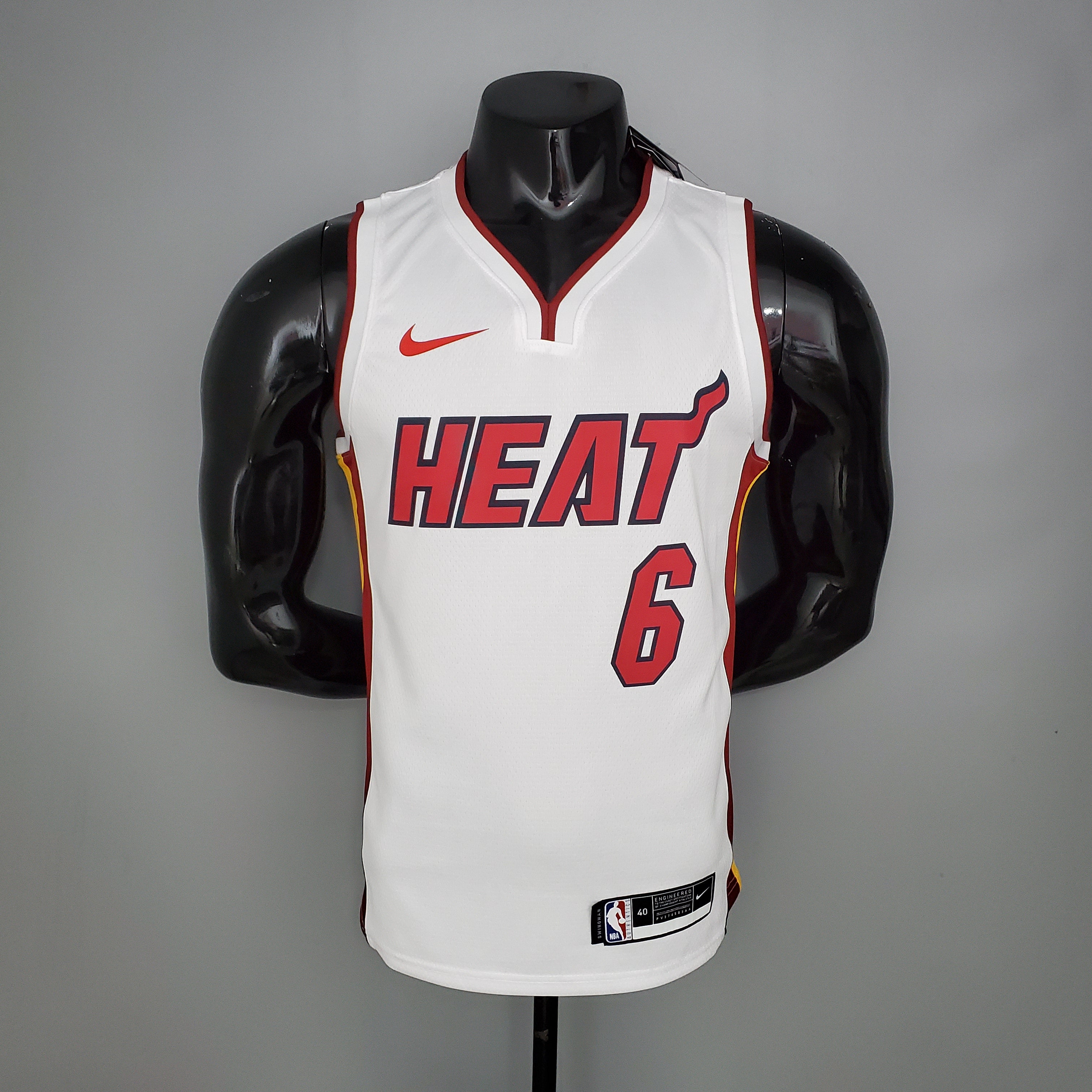 Camisa NBA Miami Heat #6 James - 75° Aniversário White