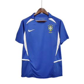 Camisa Retrô Brasil II Away Nike 2002/03 Masculino Azul