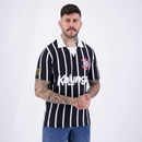 Polo Corinthians Retrô Kalunga Preta e Branca
