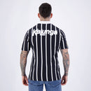 Polo Corinthians Retrô Kalunga Preta e Branca